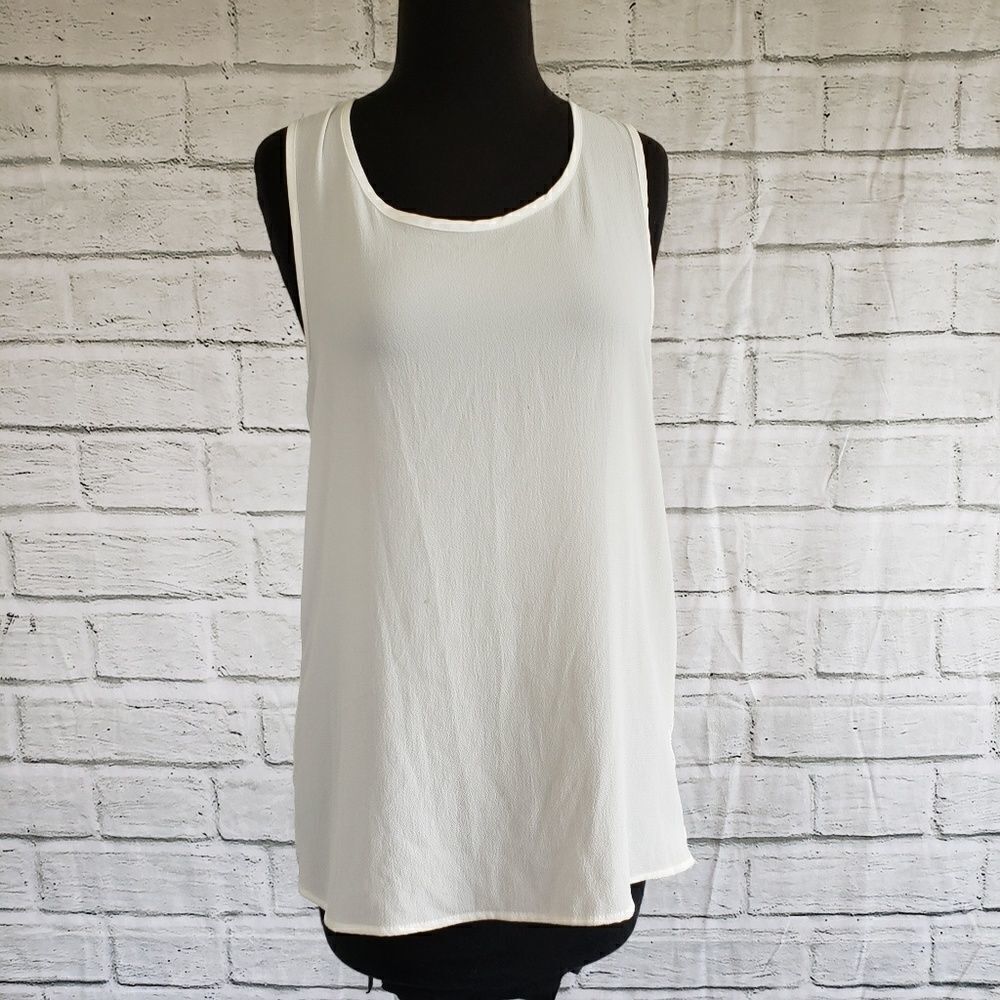 Gibson Lace Back Woven Tank Top Size Small